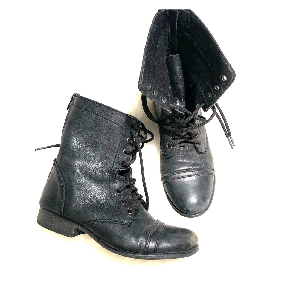 Steve Madden black combat boots